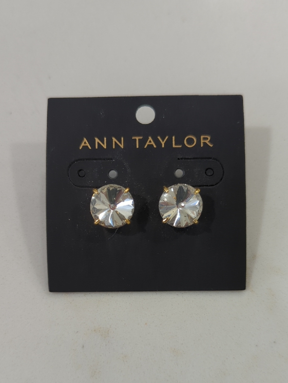 Ann Taylor Classic Clear Round Crystal Studs